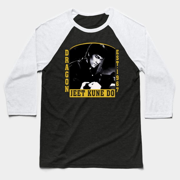 Bruce Dragon Legend Movie Bruce Jeet Kune Do Baseball T-Shirt by Garmentcrooks